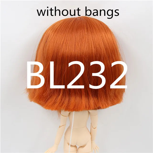 DBS blyth doll icy doll rbl scalp and dome short hair wig toy accessory for DIY custom doll anime blonde hair black hair