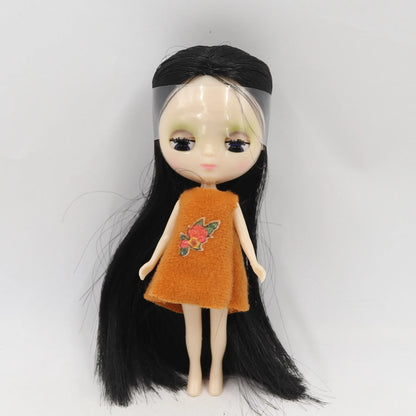 DBS blyth mini doll 10CM BJD normal body doll cute girls gift anime toy random dress
