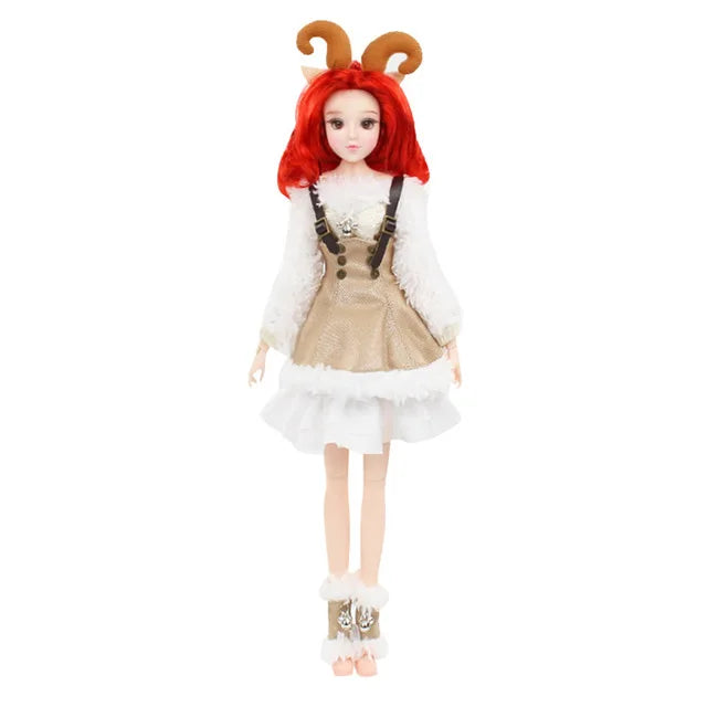 DBS 1/6 BJD toy 30cm constellations doll joint body with outfit shoes stand box toy girls gift anime doll