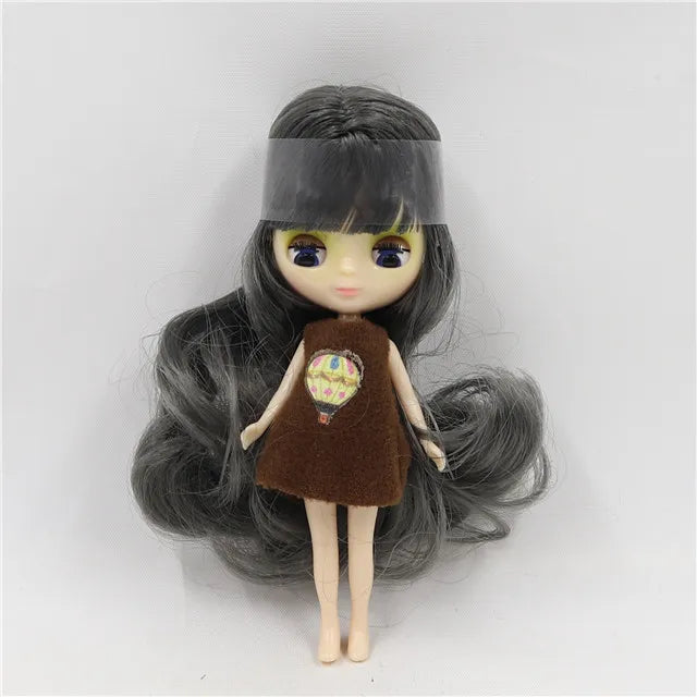 DBS blyth mini doll 10CM BJD normal body doll cute girls gift anime toy random dress