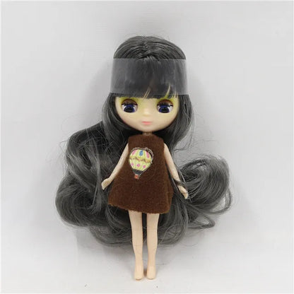 DBS blyth mini doll 10CM BJD normal body doll cute girls gift anime toy random dress