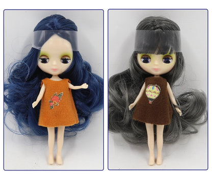 DBS blyth mini doll 10CM BJD normal body doll cute girls gift anime toy random dress