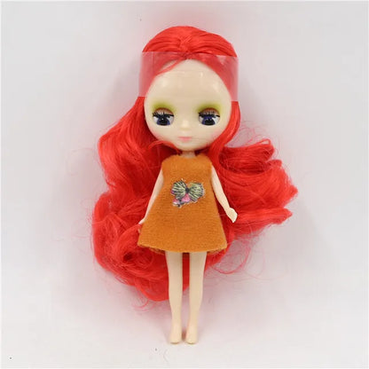 DBS blyth mini doll 10CM BJD normal body doll cute girls gift anime toy random dress