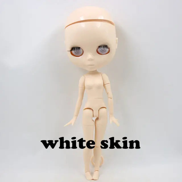 DBS blyth doll toy joint body bald head doll without eyechips, the scalp is loose, scalp without glue 30cm TOY diy