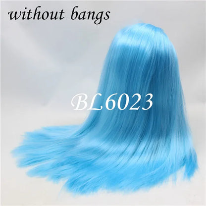 DBS blyth doll icy wig only rbl scalp and dome straight hair for DIY custom doll anime toy white skin tan skin dark skin