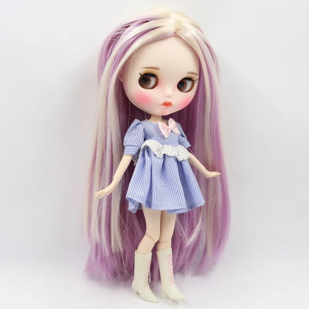ICY DBS Blyth Doll 1/6 toy bjd matte face customized face joint body custom doll 30cm girls gift anime