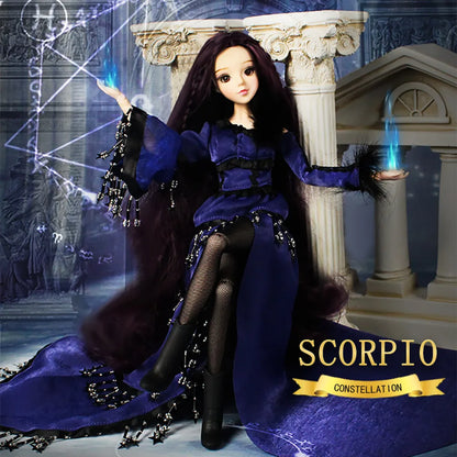 DBS 1/6 BJD toy 30cm constellations doll joint body with outfit shoes stand box toy girls gift anime doll