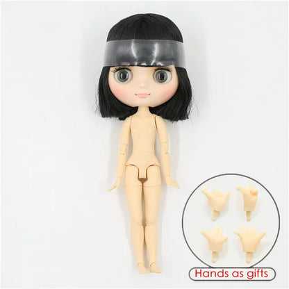 DBS blyth middie doll 1/8 TOY anime joint body short hair straight hair special offer nude doll 20cm girls gift