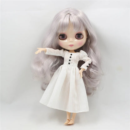 ICY DBS Blyth doll clothes licca body azone body outfits toy white dress