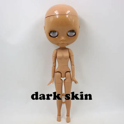 DBS blyth doll toy joint body bald head doll without eyechips, the scalp is loose, scalp without glue 30cm TOY diy