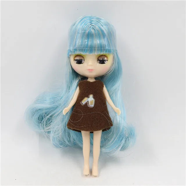 DBS blyth mini doll 10CM BJD normal body doll cute girls gift anime toy random dress