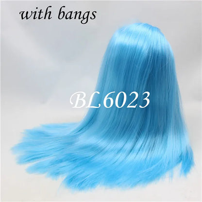 DBS blyth doll icy wig only rbl scalp and dome straight hair for DIY custom doll anime toy white skin tan skin dark skin