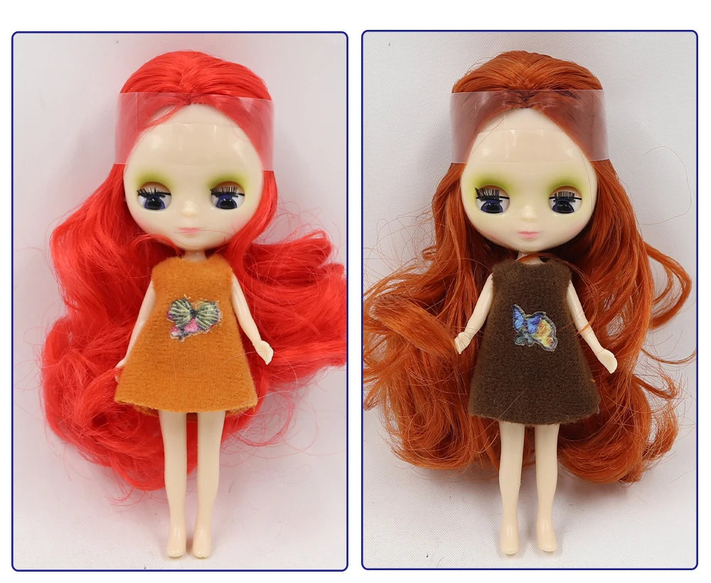 DBS blyth mini doll 10CM BJD normal body doll cute girls gift anime toy random dress