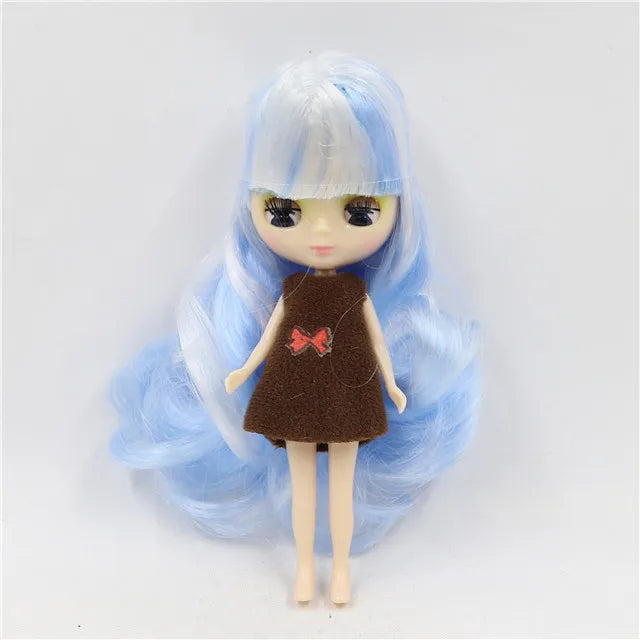 DBS blyth mini doll 10CM BJD normal body doll cute girls gift anime toy random dress