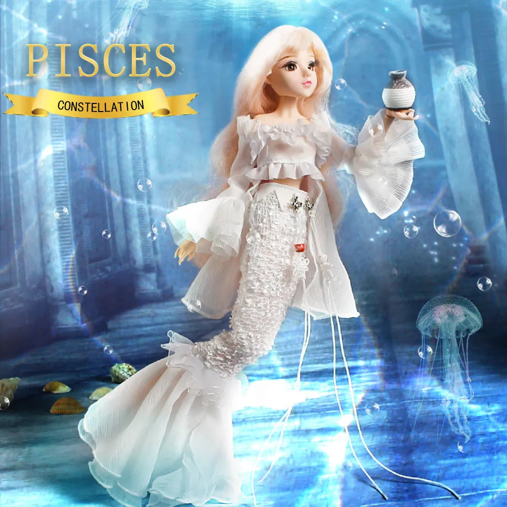 DBS 1/6 BJD toy 30cm constellations doll joint body with outfit shoes stand box toy girls gift anime doll