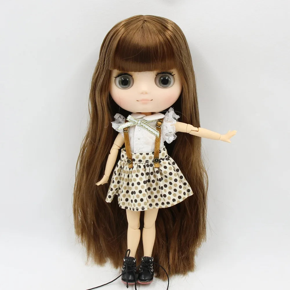DBS blyth middie doll 1/8 TOY anime joint body short hair straight hair special offer nude doll 20cm girls gift