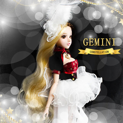 DBS 1/6 BJD toy 30cm constellations doll joint body with outfit shoes stand box toy girls gift anime doll