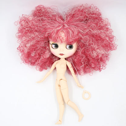 ICY DBS Blyth Doll 1/6 bjd joint body dark skin white skin matte face afro curly hair 30cm toy anime girls gift