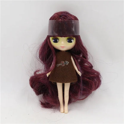 DBS blyth mini doll 10CM BJD normal body doll cute girls gift anime toy random dress