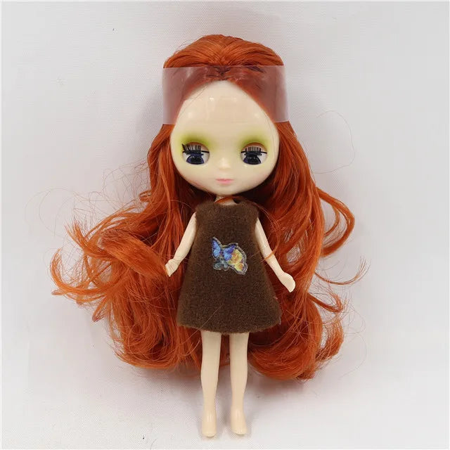 DBS blyth mini doll 10CM BJD normal body doll cute girls gift anime toy random dress
