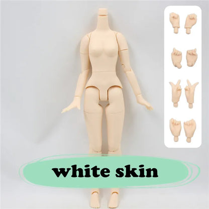 DBS blyth doll body white skin joint body 21cm toy body