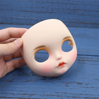 blyth doll customized faceplate DIY matte face lips carves eyebrow handwork hand-painted face