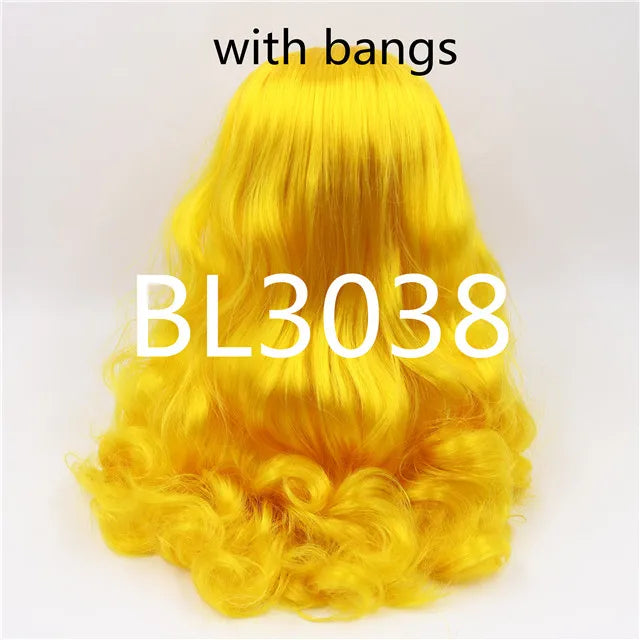 DBS blyth doll icy wig only rbl scalp and dome wavy hair DIY doll accessory
