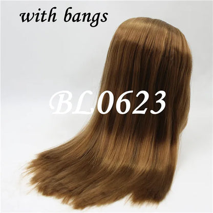 DBS blyth doll icy wig only rbl scalp and dome straight hair toy Accessory diy anime
