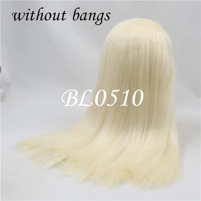 DBS blyth doll icy wig only rbl scalp and dome straight hair for DIY custom doll anime toy white skin tan skin dark skin