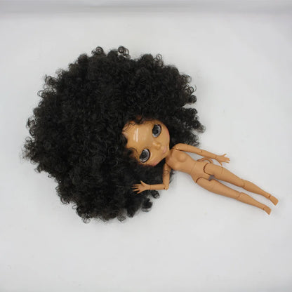 ICY DBS Blyth doll afro hair black hair dark skin joint body 1/6 bjd 30cm toy girls