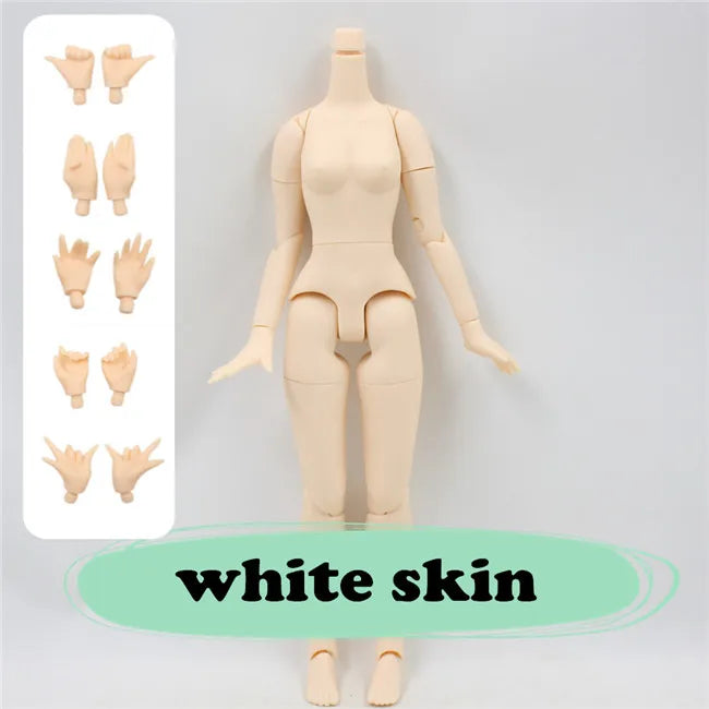 DBS blyth doll body white skin joint body 21cm toy body