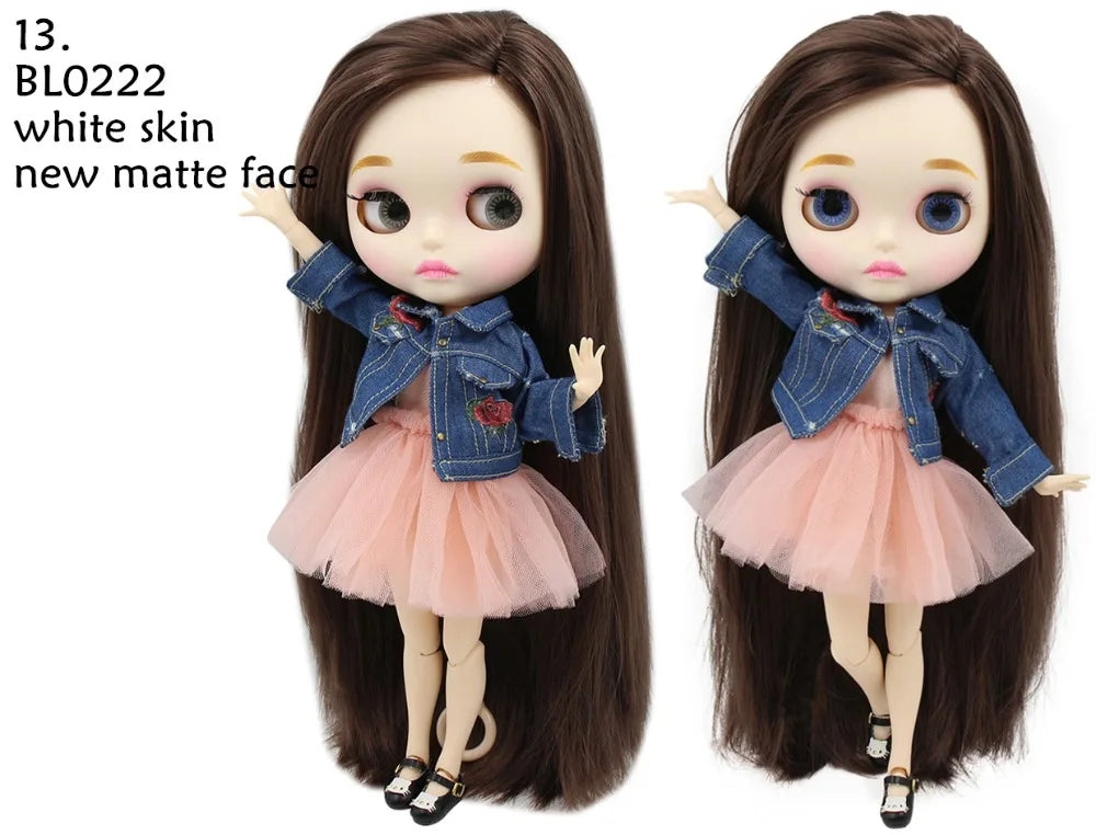 ICY DBS Blyth Doll combination doll with clothes shoes matte face shiny face 1/6 bjd 30cm anime toy girls gift