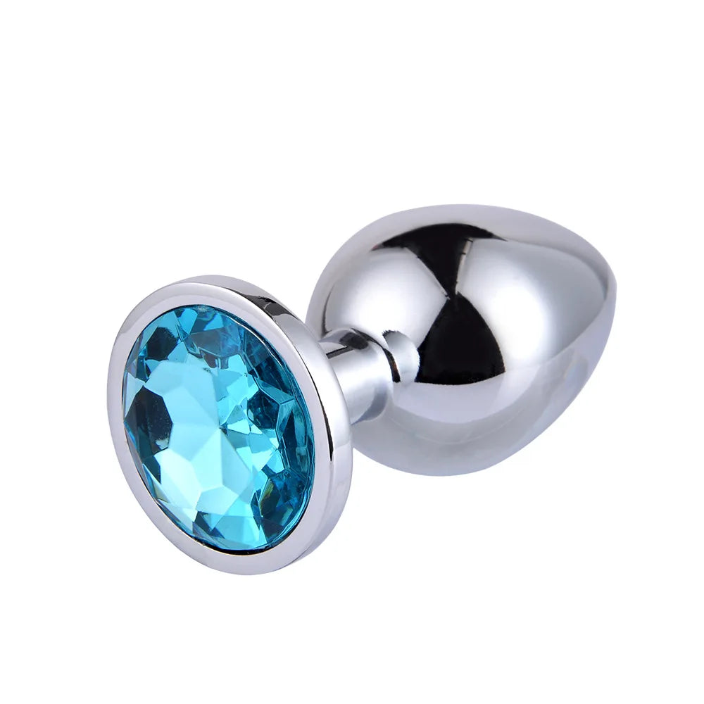 Metal Anal Plug  Jewel Decoration Butt Beads Sex Prostate Massager Anus Toys For Women and Man Couple Gay 3 Size