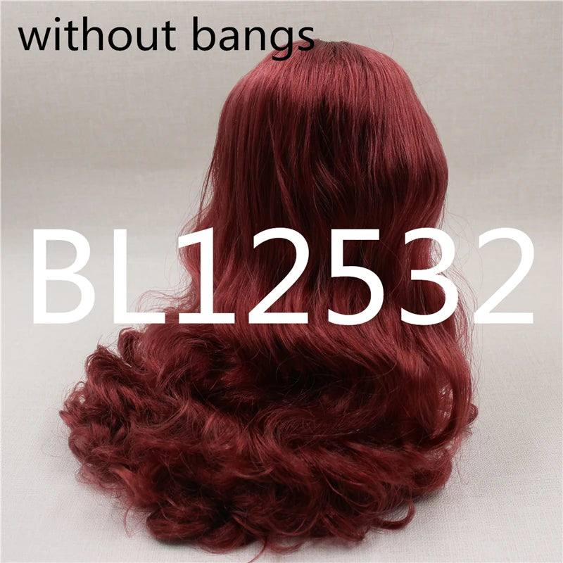 DBS blyth doll icy rbl scalp and dome wavy hair wig for DIY custom green hair purple hair blonde hair anime toy