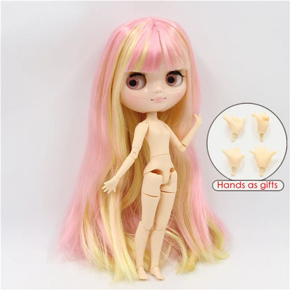 DBS blyth middie doll 1/8 TOY anime joint body short hair straight hair special offer nude doll 20cm girls gift