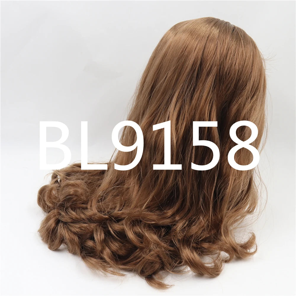 ICY DBS blyth doll rbl scalp and dome wavy hair multi-color wig for custom doll anime toy white skin mix hair