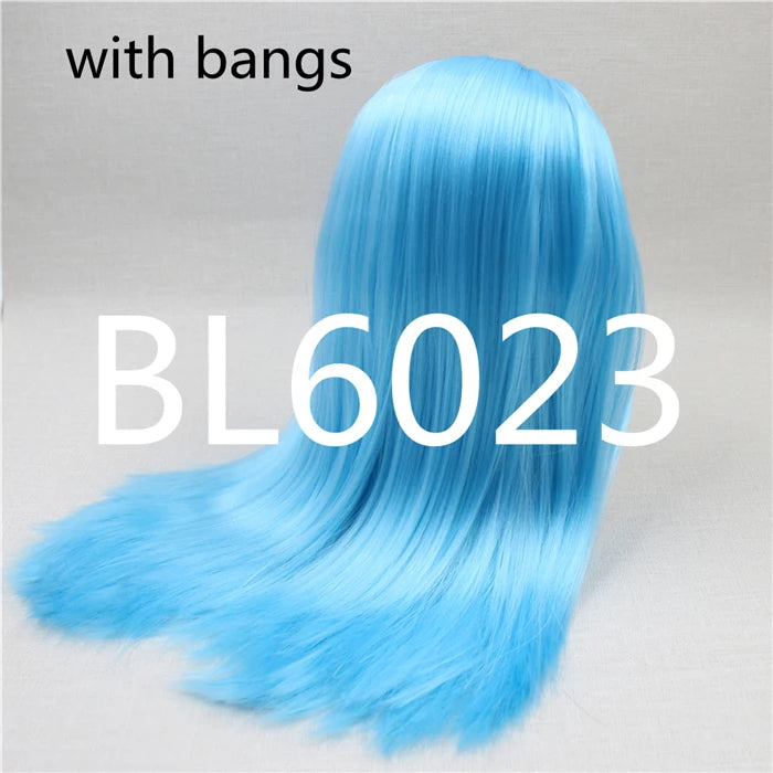 DBS blyth doll icy doll RBL wig only rbl scalp and dome straight hair for DIY custom anime blue hair purple hair black hair