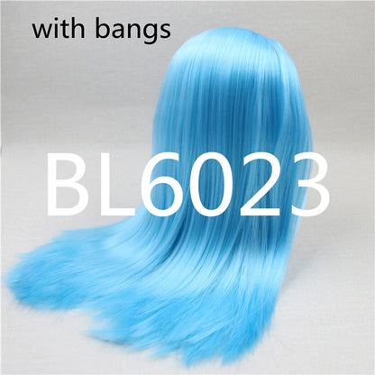 DBS blyth doll icy doll RBL wig only rbl scalp and dome straight hair for DIY custom anime blue hair purple hair black hair