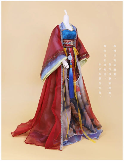DBS Dream fairy clothes 1/3 bjd doll Outfits Ancient clothes Chinese style dress anime suit girls gift