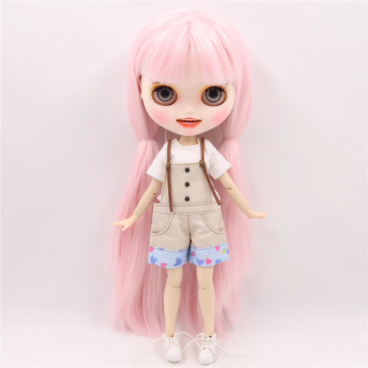 ICY DBS Blyth doll clothes outfits toy for blyth doll icy joint body licca body pink dress white hat