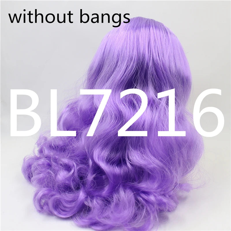 DBS blyth doll icy rbl scalp and dome wavy hair wig for DIY custom green hair purple hair blonde hair anime toy