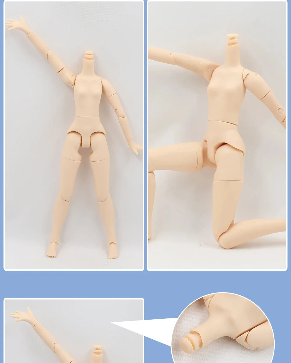 DBS blyth doll icy toy body small chest joint body azone body white skin dark skin natural skin for DIY custom doll