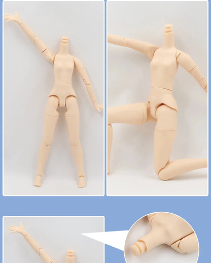 DBS blyth doll icy toy body small chest joint body azone body white skin dark skin natural skin for DIY custom doll