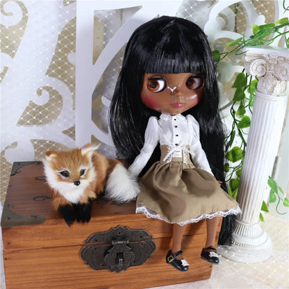 ICY DBS Blyth Doll Toy blyth doll joint body super black skin bjd 30cm doll for DIY custom doll anime girls