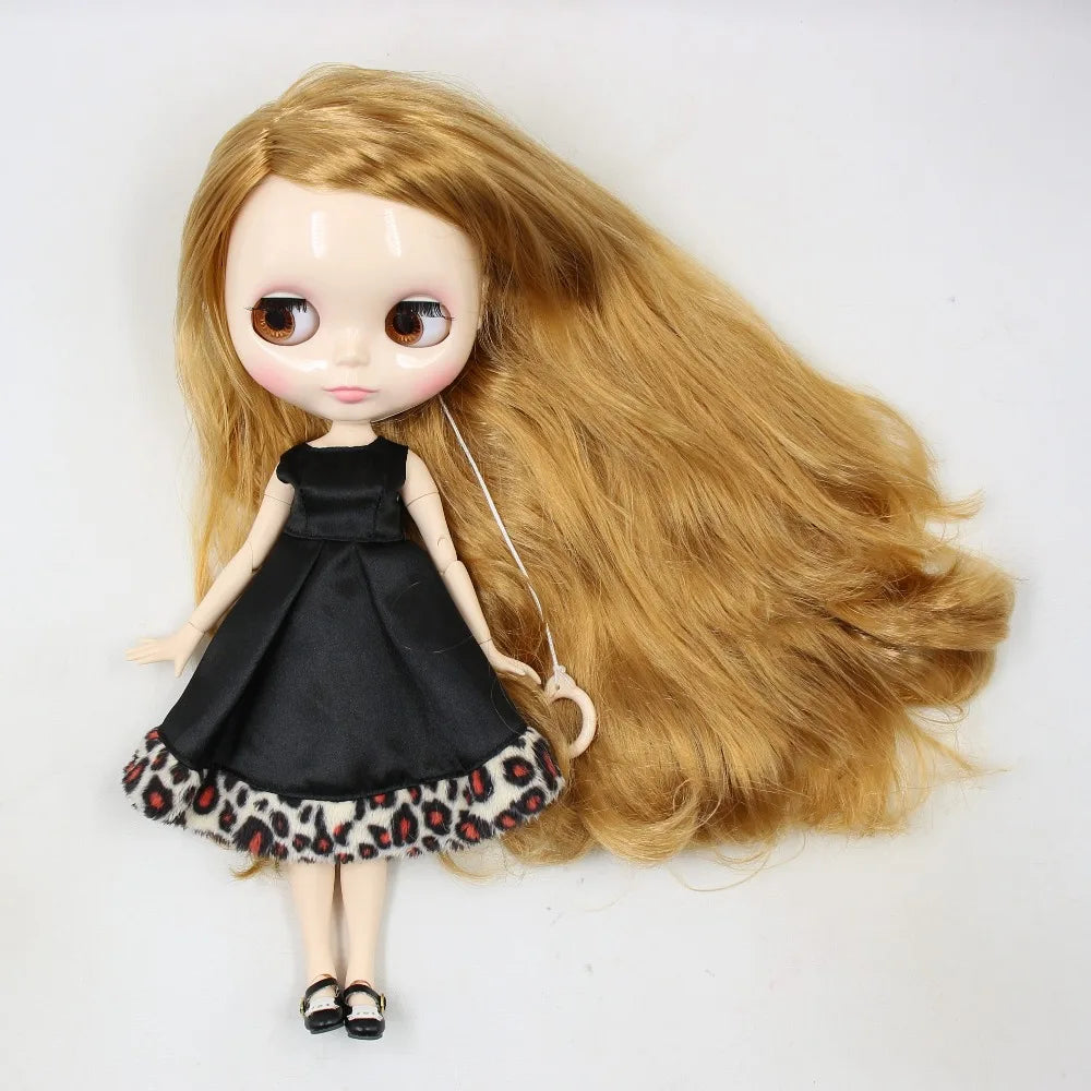 ICY DBS Blyth Doll 1/6 bjd 30cm toy joint body white skin shiny face nude doll