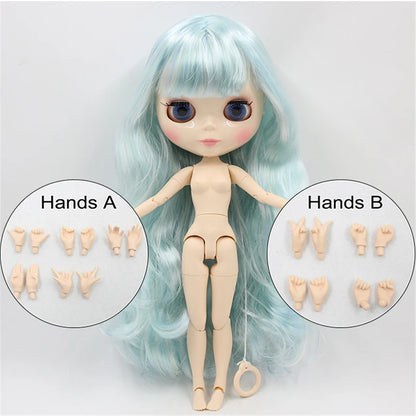 ICY DBS Blyth Doll toy 30cm bjd white skin joint body shiny face random eyes colors