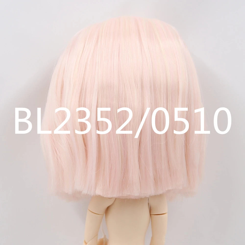 DBS blyth doll icy doll rbl scalp and dome short hair wig toy accessory for DIY custom doll anime blonde hair black hair