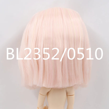 DBS blyth doll icy doll rbl scalp and dome short hair wig toy accessory for DIY custom doll anime blonde hair black hair