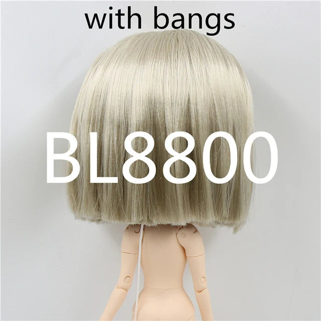 DBS blyth doll icy doll rbl scalp and dome short hair wig toy accessory for DIY custom doll anime blonde hair black hair