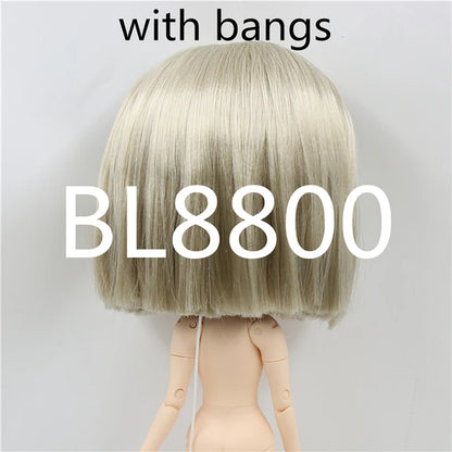 DBS blyth doll icy doll rbl scalp and dome short hair wig toy accessory for DIY custom doll anime blonde hair black hair